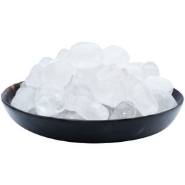 BEZAVO Clear Quartz Tumbled Stones and Crystals Bulk Polished Stones Rock Collection vase Filler tumbles Crystals Healing Reiki Gemstone Gifts Good Luck Fountain tumbles Size 20-25 mm, 1LB