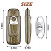cgaplus 2-Finger Cigar Case with Cutter Crocodile Pattern Leather Cigar