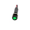 Alpinetech PLB8MS 8mm 5/16" 12V LED Metal Signal Indicator Pilot Dash Light Black Bezel with Symbols (Single Arrow)