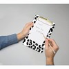 Hnogri Small Plastic Clipboard, Fashion Design A5 Size Memo Clipboards