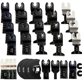 30 Pcs Multitool Blades Mix Oscillating Saw Blades, Universal Wood Metal Multi Tool Quick Release Saw Blades Fit for Bosch DeWalt Fein Craftsman Dremel Ridgid Ryobi Makita Milwaukee and More