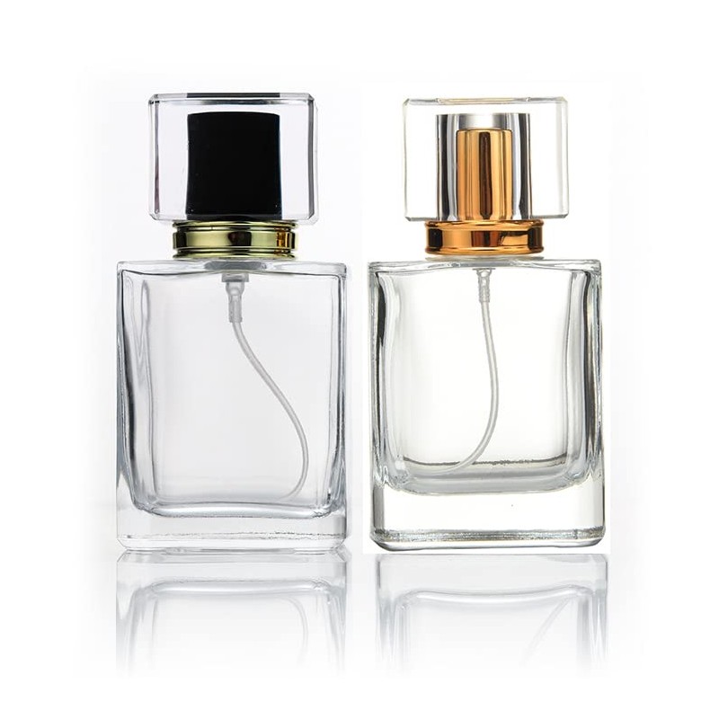 Enslz 50ml 1.7 OZ Refillable Glass Perfume Bottles Empty Travel