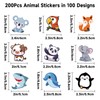 Alynta Animal Stickers for Kids - 200Pcs Water Bottle Stickers