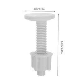 COHEALI 2pcs Toilet Seat Screws Replacement Kit Plastic Bolts and Nuts Secure Fixation for Toilet Seat Hinges Fit for Daily Use