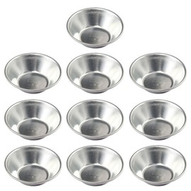 SEIWEI 10 Pcs Aluminum Baking Cups Tins for Puto Cups, Foil Pans, Round Egg Tart Tins Mold for Baking and Cooking, Egg Tart Moulds for Mini Cakes Tarts Muffin Cupcakes