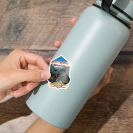 Die Cut Sticker St. Regis, Montana, Route of The Hiawatha, Mountain Bike, Contour Vinyl Sticker 1 to 3 inches (Waterproof Decal for Cars, Water Bottles, Laptops, Coolers), Small