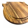 Invisioncorp Acacia 16" Violin Shaped Plain Serving Tray Charcuterie Cutting