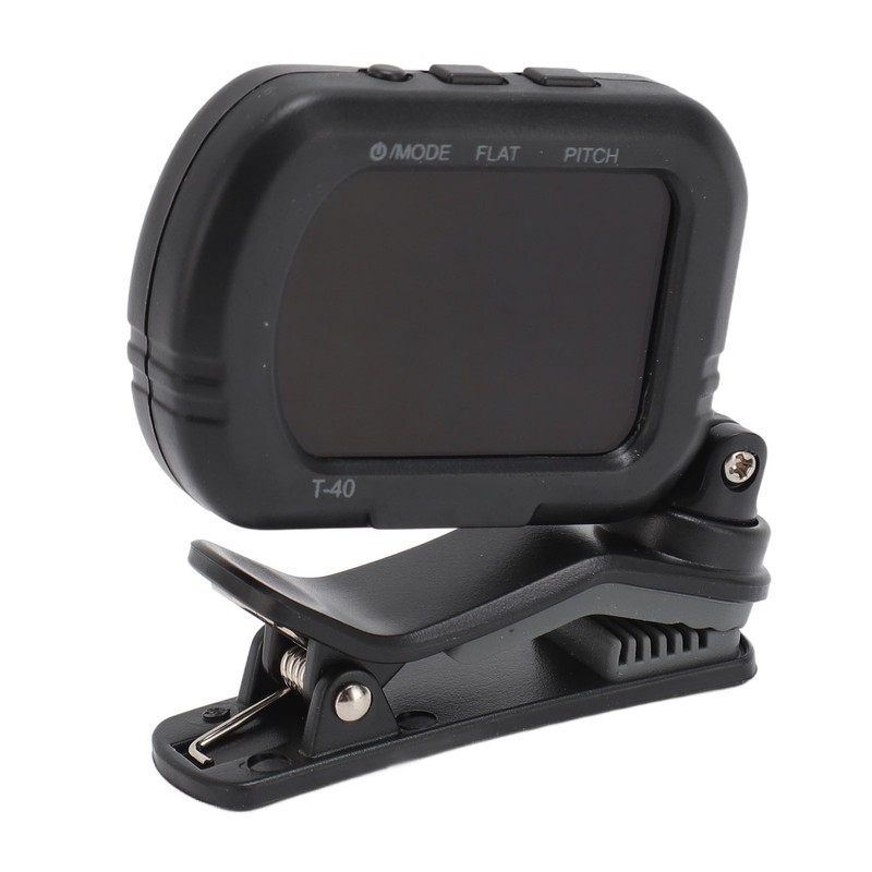 Clip On Guitar Tuner Black LCD Display A0 27.5Hz to