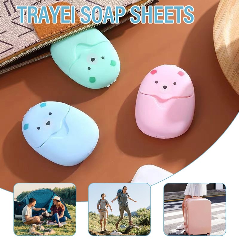 Travel Soap Sheets, 6 Boxes Disposable Soap Paper for Home