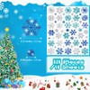 10 Sheets Christmas Envelope Seal Stickers Glitter Snowflake Stickers Labels