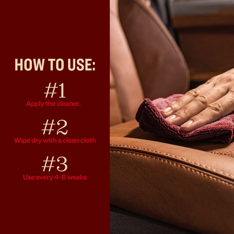 Tanner's Preserve Leather Cleaner, Cleans & Restores Finished Leather, Use