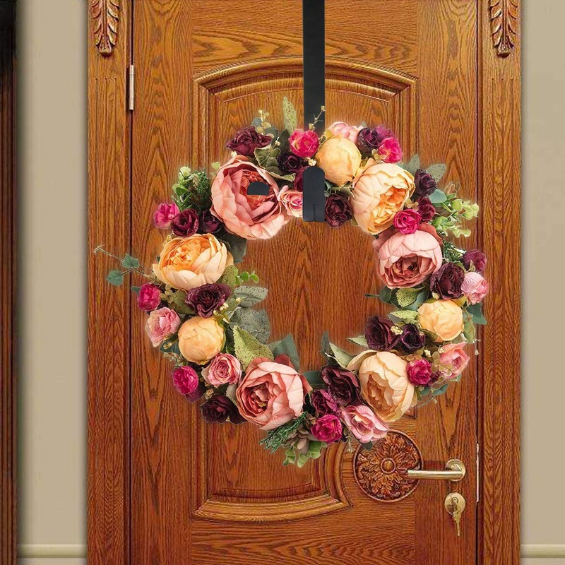 12" Wreath Hanger for Front Door - Large Wreath Metal
