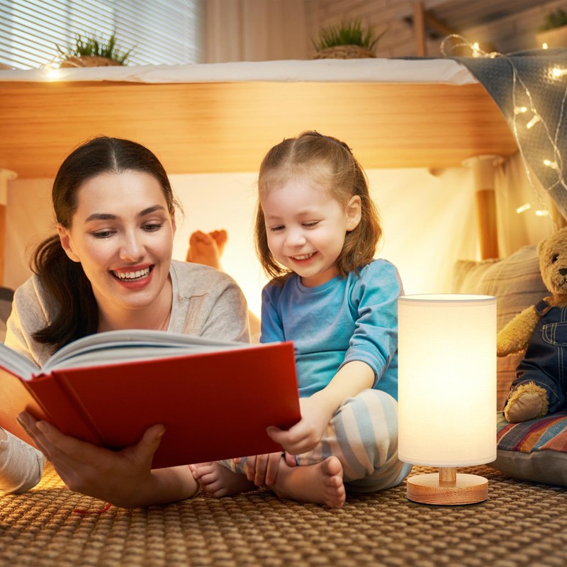 Fenmzee Small Table Lamp for Bedroom - Inline Control, Bedside