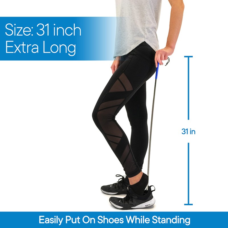 RMS 2 Pack 31 Inch Extra Long Handled Metal Shoe