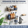OMAIRA 3-Pack Shower Caddy with Soap Holder, Adhesive Rustproof No-drill