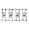 sourcing map Heavy Duty M5 Double Swivel Eye Hook, 304