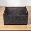 MIJOMA Set of 2 Felt Storage Boxes, Dark Grey, Foldable