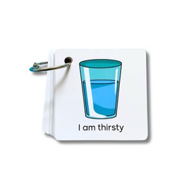 Plastic Communication Cards for Special Needs, Set of 60 Picture Exchange Communication, Non Verbal Aid Autism Senior Autistic