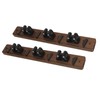 2pcs Mop Broom Holder 3 Positions 4 Hooks Wall Mount