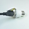 WPJCS E26/E27 Light Bulb to Socket Adapter Waterproof, 3Prong Light