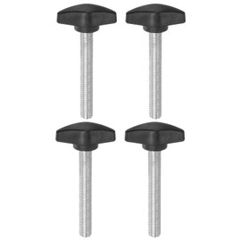 QUARKZMAN M8 x 50mm Standard Male Thread Plastic T Knobs Handles Hand Clamp Knobs Handle Thumb Screw Black