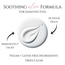 True Beauty Lashes - Gentle Formula Lash Glue - 24 Hour Hold - Cluster Strip False Lash Extension Eyelash Glue - Soothing Aloe Lash Adhesive - Dries Clear - Water Resistant