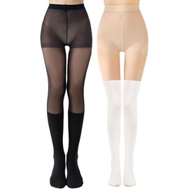 Tidefire Thigh Tights High Long Stocking Suspender Tights Sock for Women, short+42