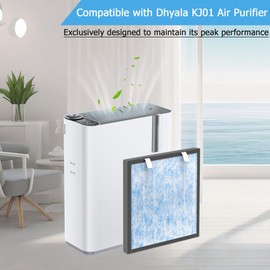 Vegebe 2-Pack KJ01 H13 HEPA Filter Fit for Dhyala KJ01 Air Purifier, Replacement Filter Parts, 2 Pack
