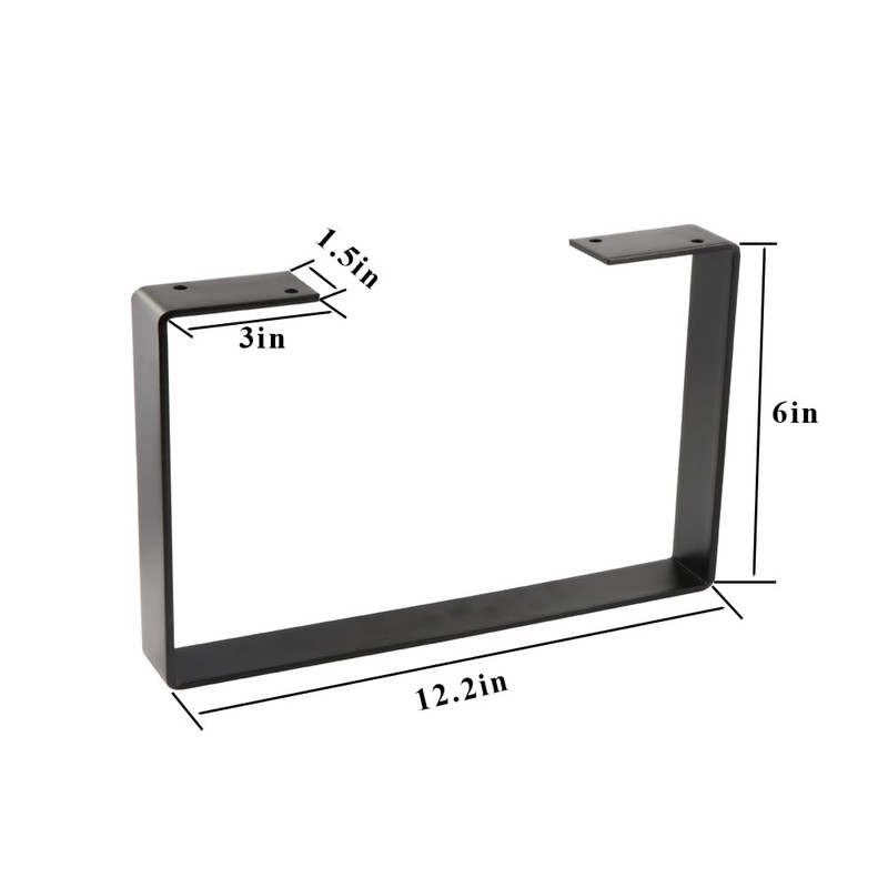 Osring 6 Inch Coffee Table Legs U-Shaped, 2pcs Solid Steel