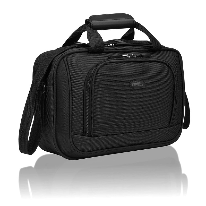 U.S. Traveler Rio Rugged Fabric Expandable Carry-on Luggage Set, Black,