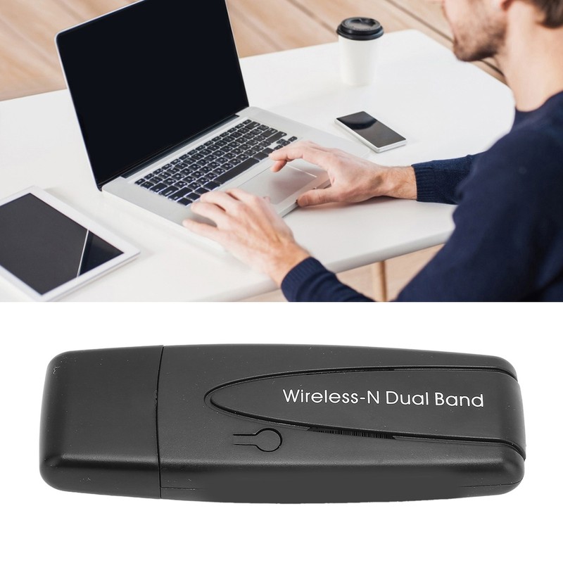 WiFi Adapter Dual Band Dual Antenna 2.4Hz 5GHz 600Mbps USB