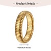 Flongo Elastic Chunky Ring Unisex: Gold Silver Stainless Steel Ring
