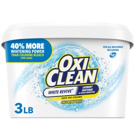 OxiClean White Revive Laundry Whitener and Stain Remover Powder, Alternative to Bleach for Laundry, 3 lb