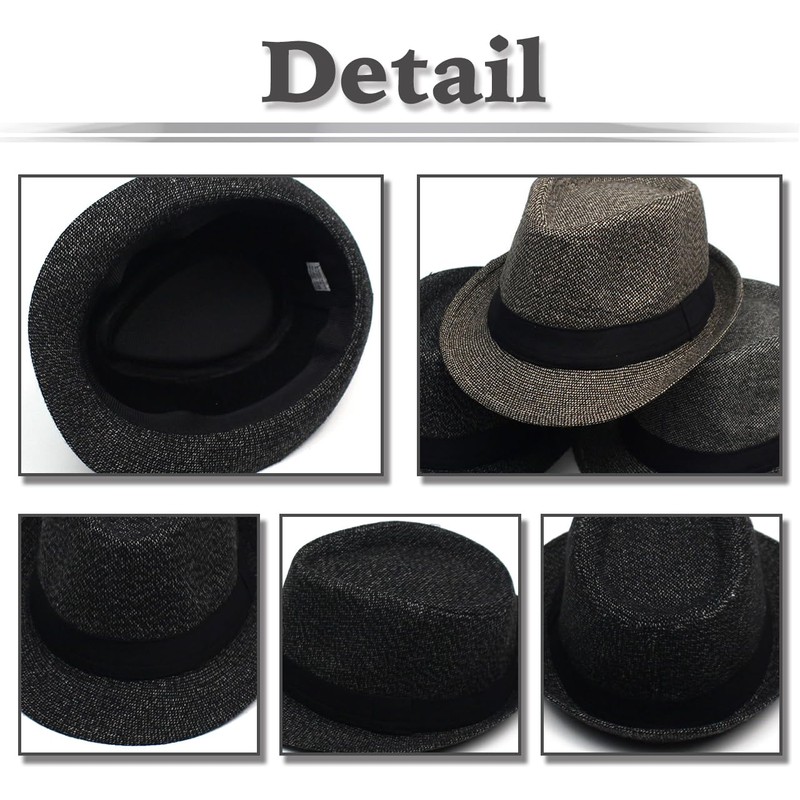White Fang CZ318 Men's Hat, Herringbone, Travel, Stylish, Office, Casual,