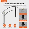 VEVOR Adjustable Metal Staircase Handrail for Outdoor Steps, 2-3 Steps