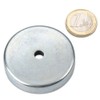 Ferrite Flat Gripper Diameter 50.0 x 10.0 mm with Countersunk,