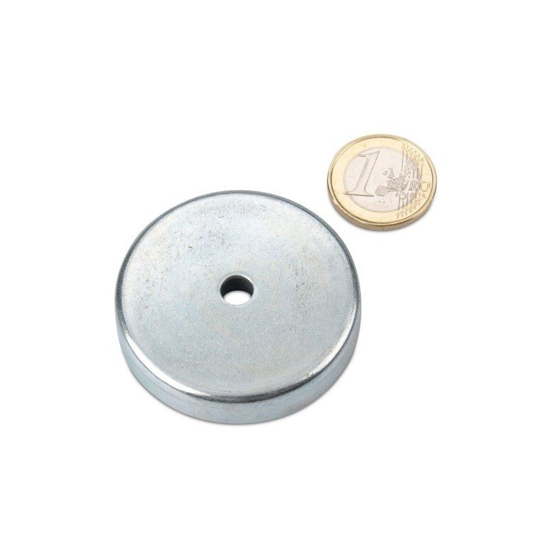 Ferrite Flat Gripper Diameter 50.0 x 10.0 mm with Countersunk,