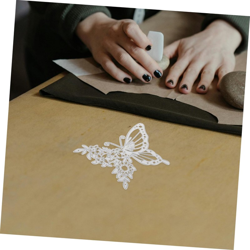 Hohopeti Butterfly Metal Cutting Dies Sturdy Carbon Steel Stencils for