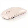 RAPIQUE Slim Wireless Mouse, Bluetooth & 2.4GHz, Rechargeable, Beige