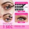 Self Adhesive Lash Clusters 156Pcs No Glue Needed Eyelash Clusters