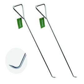 Flowpubs 36" Stainless Steel Manhole Cover Lifter - 2-Pack, 10MM Thick Shaft w/Ergonomic Grip for Home & Industrial Use