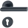 HOPPE Amsterdam 12033698 Handle Set FH-on Rosette PZ, Stainless Steel