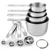 Measuring Cups and Spoons Set (8 Piece), Stainless Steel Measuring，4