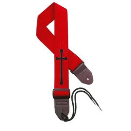 Legacystraps Christian Guitar Strap 2 Inch Wide Cotton Strap with Elliptical Cross Design
