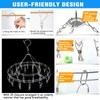 Stainless Steel Sock Drying Rack with 20 Clips, Stainless Steel