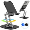 ZTGYGY Metal Cell Phone Stand for Desk, Adjustable Foldable Desktop