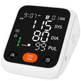 Blood Pressure Monitor CE Approved UK, Upper Arm Blood Pressure Machines for Home Use Accurate BP Cuff LED Backlight Display Heart Rate Detection 2x199 Records, Cuff 22-40cm