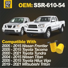 SSR-610-54 Rear Air Helper Spring Kit for 00-21 Toyota Tundra | for 05-15 Toyota Tacoma | for 05-15 Nissan Frontier | for Nissan Titan 05-15， 1Pair （Yellow，Left and Right）