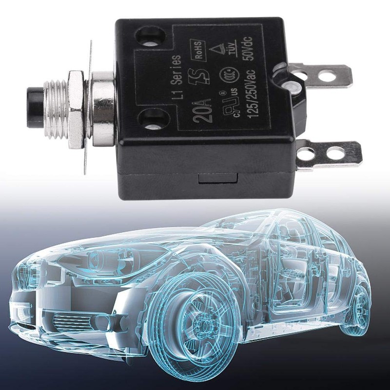 KIMISS Plastic Metal Reset Thermal Switch with Waterproof Button Circuit