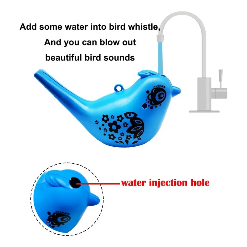 Pack de 20 Silbatos de Agua con Forma de Pájaro